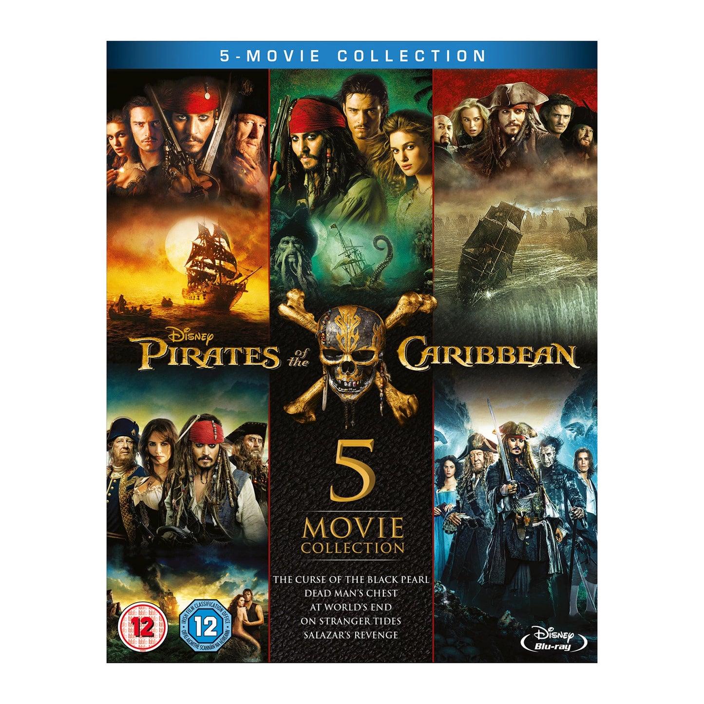 Pirates of the Caribbean: 5-Movie Collection Blu-ray Cover