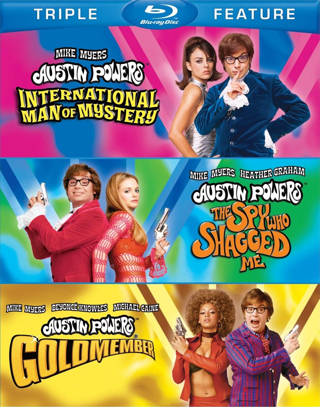 Austin Powers Trilogy: The 1 2 & 3 Movie Film Collection Blu-ray Cover