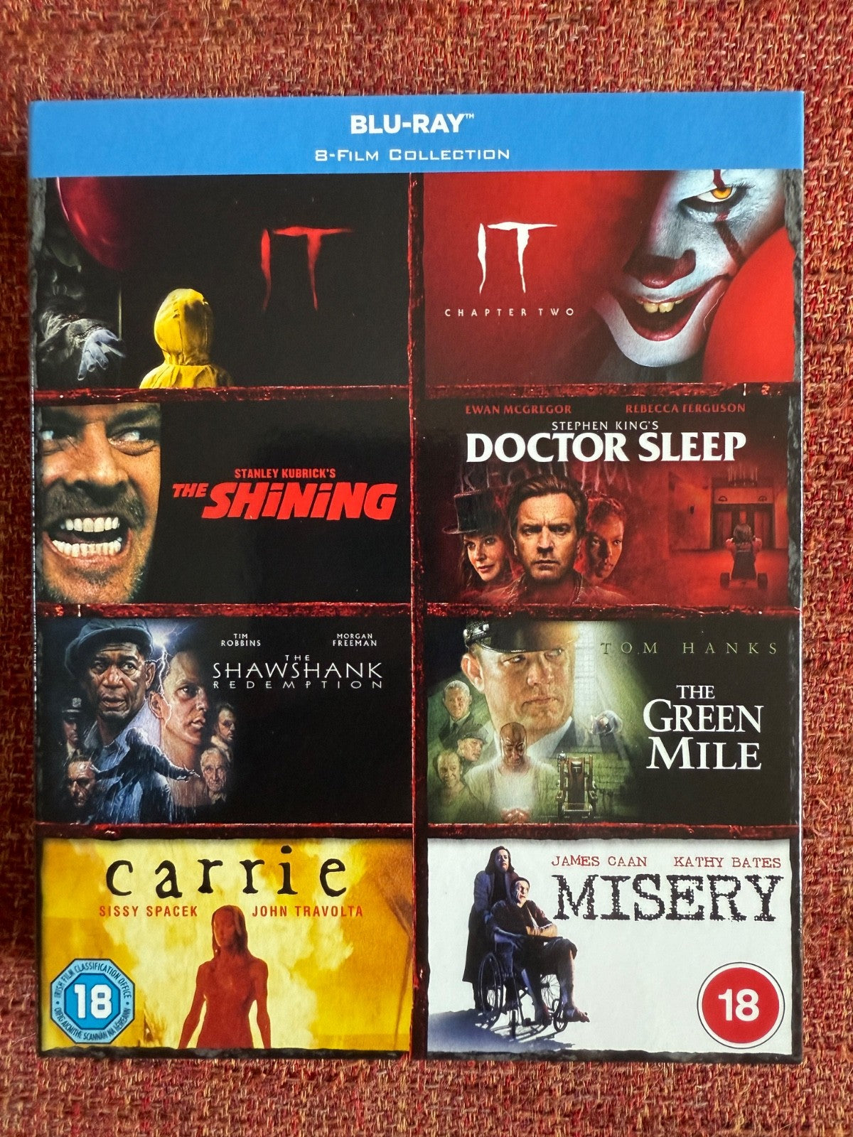 Stephen King 8 Film Collection Blu-ray Cover