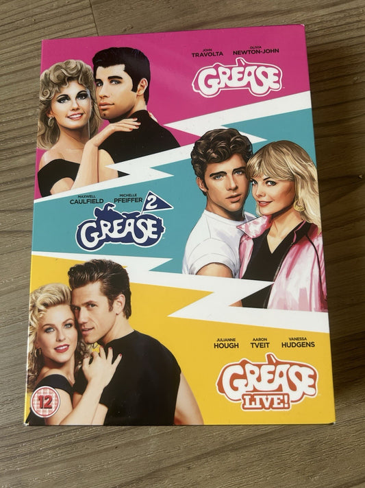 Grease Three Movie Collection Grease/Grease 2/Grease Live DVD Cover