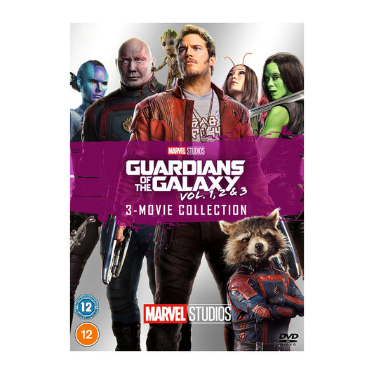 Guardians of the Galaxy: Vol. 1, 2 & 3 - 3 Movie Collection DVD Cover