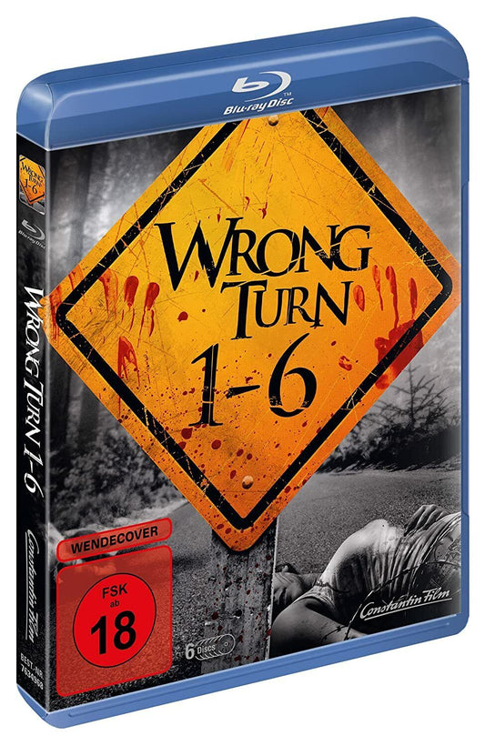 Wrong Turn Movie Collection 1 2 3 4 5 6 Blu Ray Cover