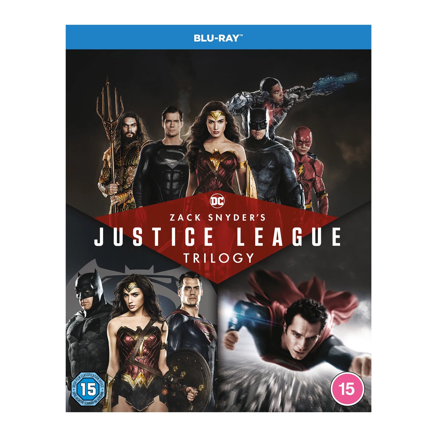 Zack Snyder's Justice League Trilogy Box Set Blu-ray Cover
