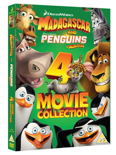 Madagascar and Penguins of Madagascar: 4-Movie Collection DVD Cover