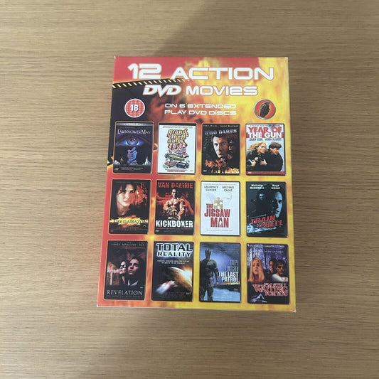 12 Action DVD Movies On 6 Extended Play DVD Disc Box Set DVD Cover