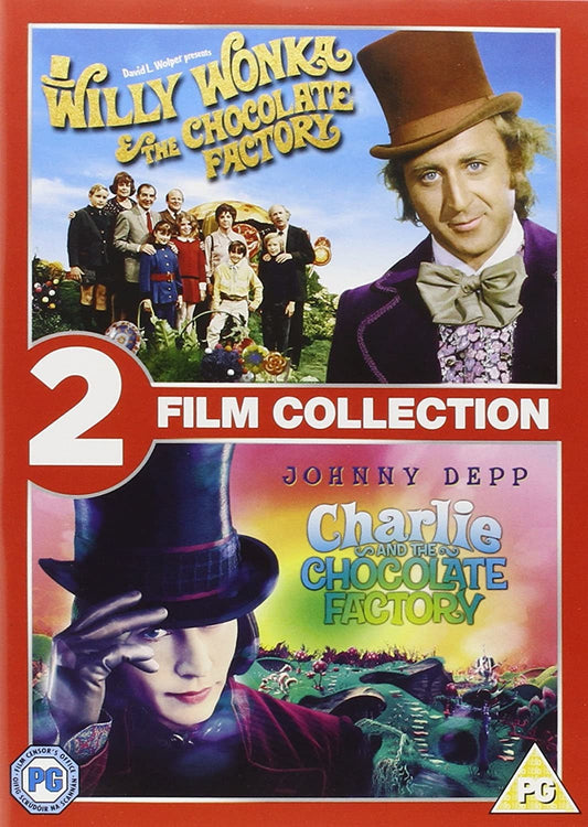 Willy Wonka and the Chocolate Factory 2-Film Collection DVD Cover